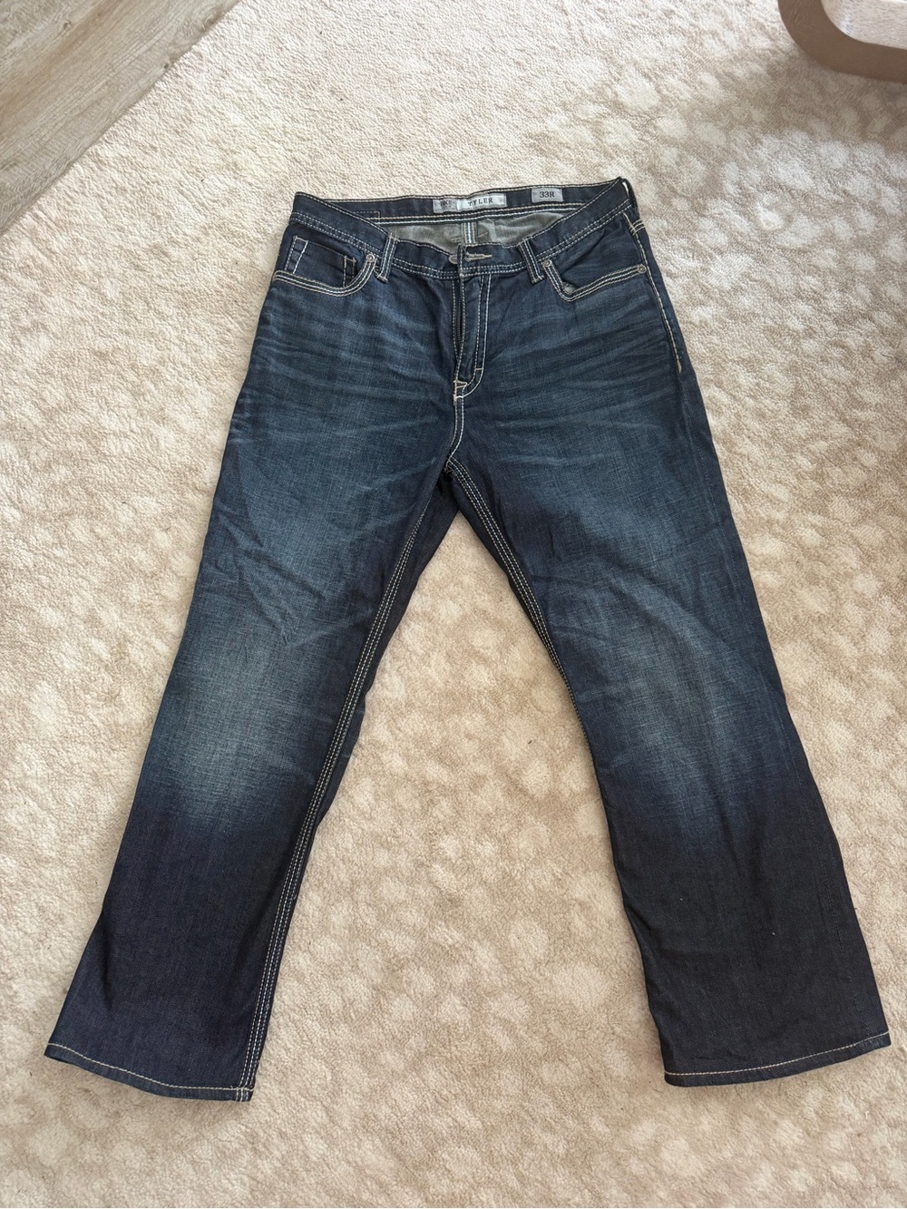 Buckle Men’s Dark Blue Bootcut Jeans